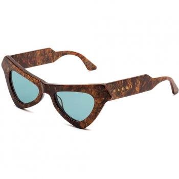 Marni Fairy Pools Forest EEF Women’s Sunglasses Brown Size 50
