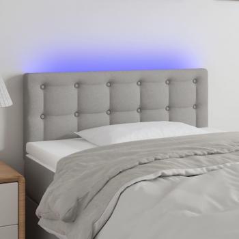 Cabecero LED gris claro 80x5x78/88 cm Tejido con luces led de tela