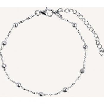 Pulsera Essentials de plata con bolas intercaladas