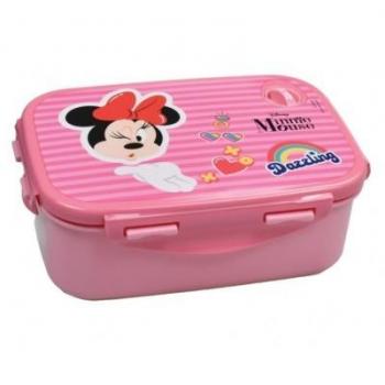 Fiambrera Sandwichera Apta Microondas Disney Minnie Rosa Infantil Niñas Niños Kiglam