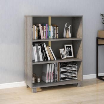 Librería HAMAR madera maciza de pino gris claro 85x35x112cm