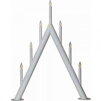 Candelabro Circum, puntiagudo, 7 luces, blanco