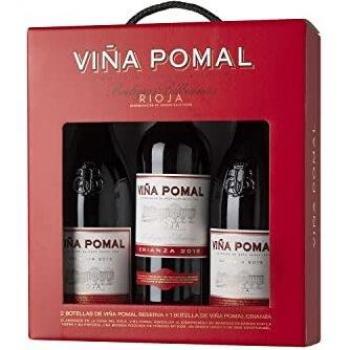 Estuche Viña Pomal - 2 Reserva + 1 Crianza - Vino tinto, DO Rioja, 100% Tempranillo - 3 botellas 75cl
