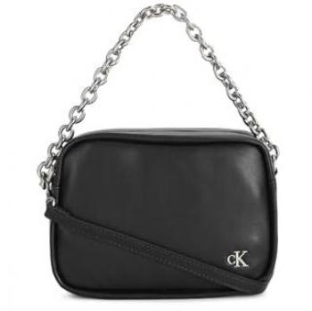 Bolso de Hombro Minimalista Negro con Cadena para Mujer Calvin Klein Jeans - Talla Única
