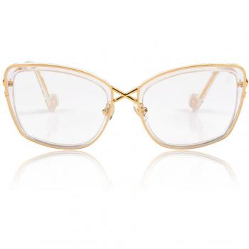 Anna-Karin Karlsson LA CROIX Translucent Women's Eyeglasses Gold Frame 57mm - Blue Light Blocking Available