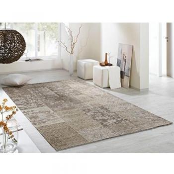 dalliance Allover Vintage Patchwork Velour alfombra en Natural, tamaño: 40 x 60 cm, naturaleza, 250x350 cm