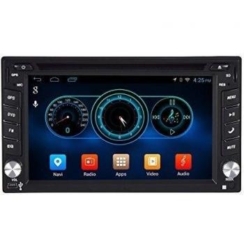 henhaoro 1024 * 600 Android 4.4 Quad Core 2 DIN en Dash pantalla táctil sistema de navegación GPS Multimedia para Stereo Reproductor de DVD universal para radio de coche Subwoofer OBD2 TPMS DVR 3 G 1080P g6201 a