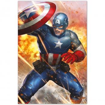 Póster Marvel Capitán América Under Fire 91.5x61cm
