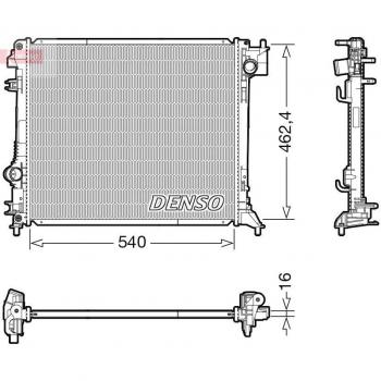Radiador DENSO DRM46062 para refrigeración del motor