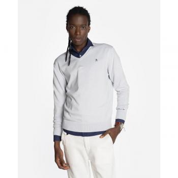 Harper & Neyer - Jersey de hombre liso con cuello de pico