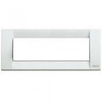 Placa Clásica Vimar Idea 6 Módulos Blanca