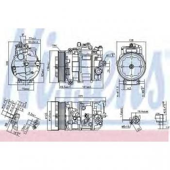 Compresor de Aire Acondicionado NISSENS 890294