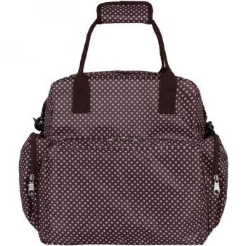 dazone babytasche wickeltasche Mochila Tuerca Bolsa Bolsa de mano bolso momia handgelenktstasche beige kaffee mit weissen Punkten