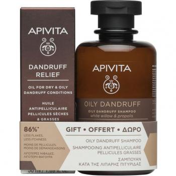 Pack Anticaspa Apivita con Aceite Anticaspa Caspa Seca y Grasa 50 ml + Champú Anticaspa Grasa 200ml