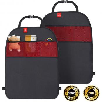 ROYAL RASCALS | 2 Alfombrillas contra Patadas | Protector de la tapicería del Asiento del Coche | Bolsillos organizadores | Protección Resistente contra Manchas y Patadas | Producto Premium