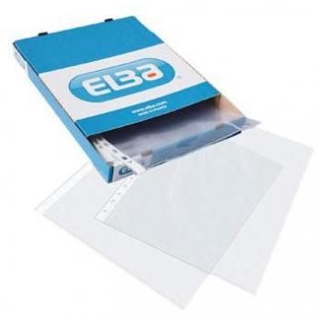 Elba, Fundas Plástico A4 Transparente, 100 Unidades, Multitaladro, Polipropileno Cristal