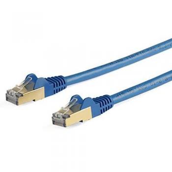 StarTech.com Cable de 10m de Red Ethernet CAT6a Azul con Conectores RJ45 sin Enganches STP con Alambre de Cobre