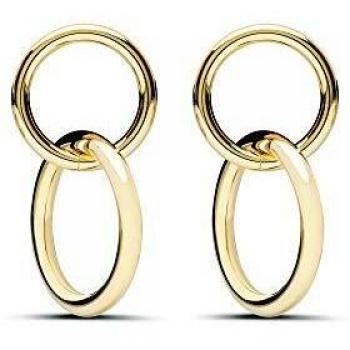 Pendientes Rada con baño de oro amarillo de 18 quilates - Luxenter