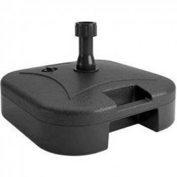 Base Rellenable para Sombrilla Aktive Garden Plástico Cuadrada con Asa 19 kg Negro 44x12.5x44 cm