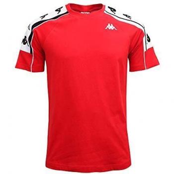 Kappa Arset 222 Banda Camiseta, Hombre, Rojo/Negro, XL