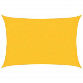 Toldo de vela rectangular HDPE amarillo 160 g/m² 2x3 m