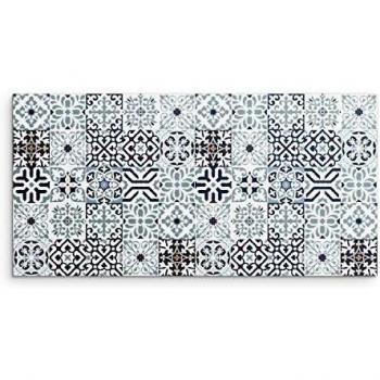 DON LETRA Alfombra Vinílica para Cocina, Salón, Dormitorio y Pasillo, 180 x 90 x 0.2 cm, Color Azul, ALV-005
