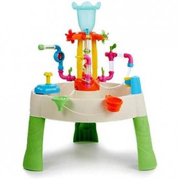Mesa de Agua Fábrica de Fuentes Little Tikes - Juguete Sensory Portátil para Jardín, Seguro, Ideal para Niños a Partir de 24 Meses