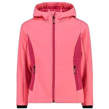 CMP Chaqueta Softshell Kid G con capucha fija, Brillo-Fuxia, 98