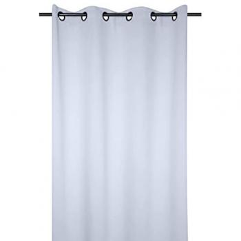 Cortina Opaca de Poliéster Notte con Ojales 135 x 250 cm Blanca