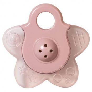 Mordedor de Agua con Sonajero Star Rosa