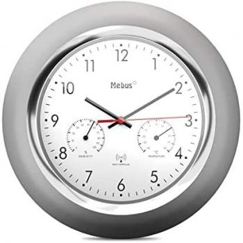 Reloj de Pared Mebus con Termómetro y Higrómetro