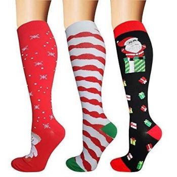 ACTINPUT 7 Pares Calcetines de compresión para Mujeres y Hombres 20-25 mmHg es el Mejor atlético, Correr,Escalar Montaña,Vuelo, Viajes, Enfermeras, Edema