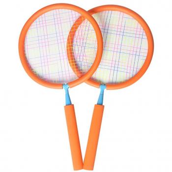 Etach al aire libre deportes entre padres e hijos juguetes 2 – 7 años de edad de los niños suave raqueta de bádminton conjunto, naranja