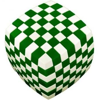 Cubo Mágico V-Cube 7 Ilusión Verde y Blanco
