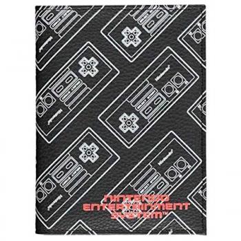 Cartera para pasaporte Nintendo NES con diseño de controlador, material resistente, capacidad para documentos y tarjetas, cierre seguro y estilo retro