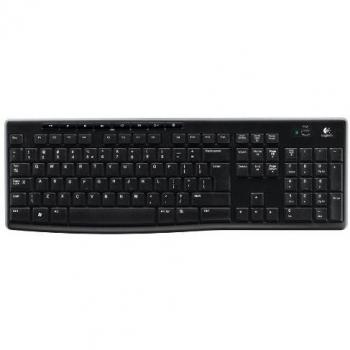 Logitech K270 - Teclado (RF inalámbrico, QWERTY, Inglés, USB, Batería, Negro)