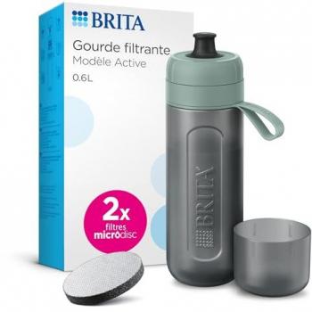 Botella Filtrante Brita Active 0,6 L Verde Oscuro con 2 Microdiscos