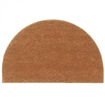 Felpudo semicircular de fibra de coco natural 50x80 cm