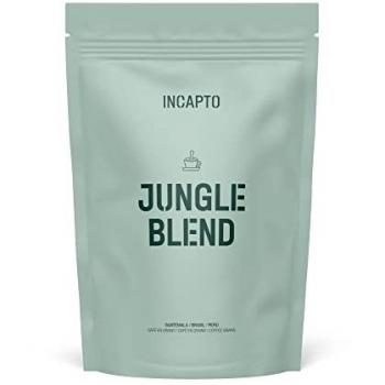 Incapto Café en Grano Natural - Café Especialidad | Mezcla de Orígenes - Guatemala, Brasil y Perú | Café en Grano Arábica 100% | +80 puntos SCA | Tueste Natural | Jungle Blend |
