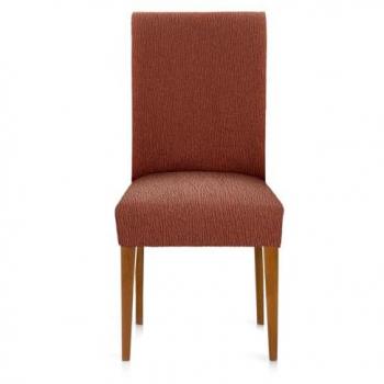 Funda elástica para silla con respaldo pack 2 Naranja Troya 50 x 55 cm