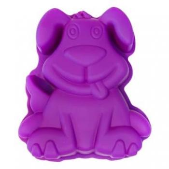 Molde de Pastelería para Horno UDog - Perrito Morado con Acceso Gratuito a Plataforma Educativa, 22x16x4 cm
