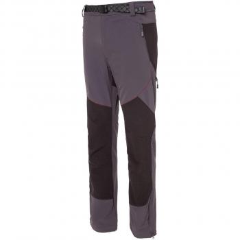 Izas Ultar Pantalones Trekking, Hombre, Gris Oscuro/Negro/Azul Cian, M