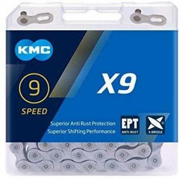 KMC Unisex's X9 EPT Chain, Dark Silver, 114 Link