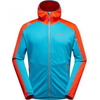 Sudadera con capucha de forro polar La Sportiva Upendo para hombre azul claro y rojo