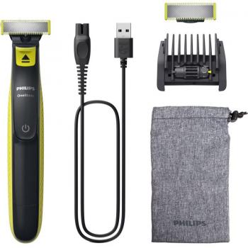 Philips OneBlade 360 - Maquinilla de Afeitar Barbero Eléctrico y Afeitadora, 2 Cuchillas 360, Peine Ajustable 5 en 1 (modelo QP2734/30