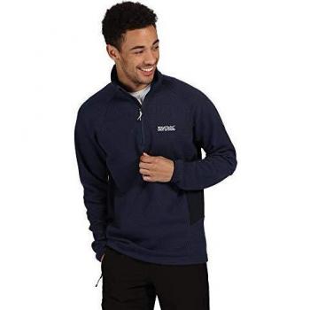 Regatta Highton - Forro Polar Bicolor Con Media Cremallera Y Tejido Elástico Extol Fleece, Hombre, Navy/Navy, XXXL