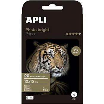 Apli Papel Fotográfico Photobright 10 x 15 cm 240g 20 Hojas
