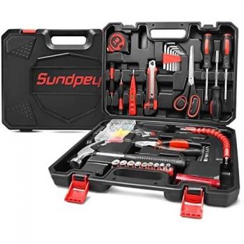 Caja de Herramientas Completa 102 Pzs Kit Herramientas Profesional - Hogar Maletín Herramientas Sundpey Juego Herramientas Pequeño Portátil con Destornillador Martillo para Mantenimiento de Rutina