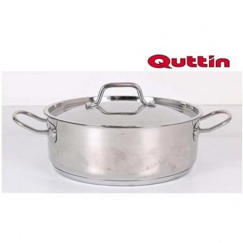Cacerola con Tapa Quttin Acero Inoxidable 22cm 0.8mm 3L Hotel