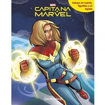 Capitana Marvel. Libroaventuras: Libro-juego. Incluye un cuento, figuritas y un tapete